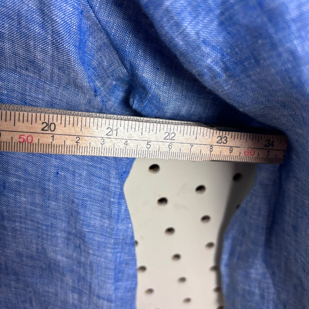 Karen Kane Linen Shirt Dress Blue White Striped Boxy Fit Women’s L - Picture 6 of 8